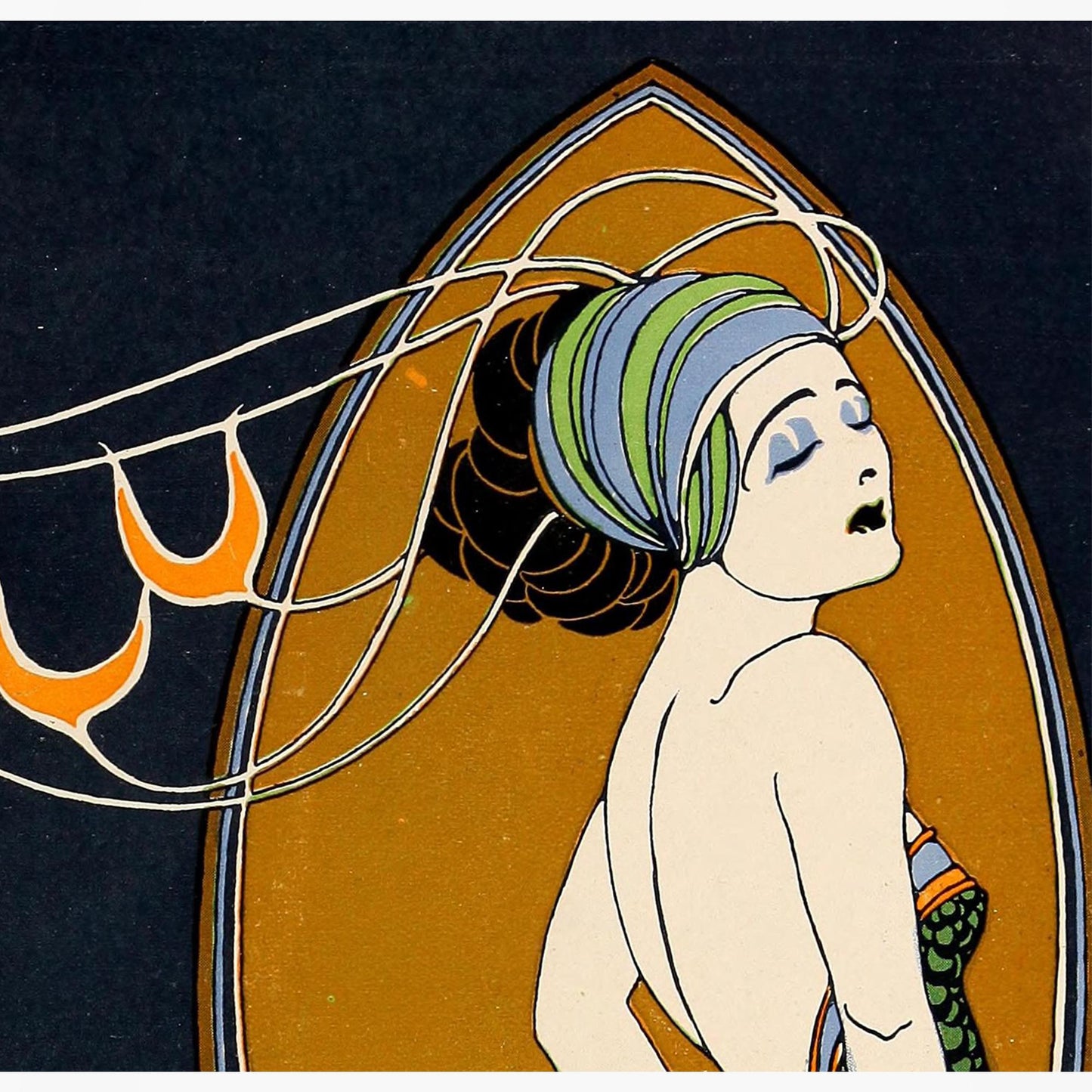 Madame Peacock Art Nouveau Goddess - Poster Bohemian - Goddess Print Large Artwork - Vintage Poster