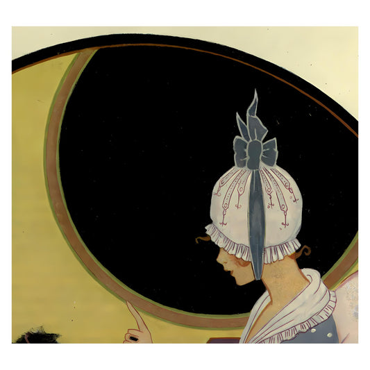 Cute Vintage Cat Print Grannycore Art Nouveau On Premium Archival 230 GSM Matte Paper by DesignBohemian