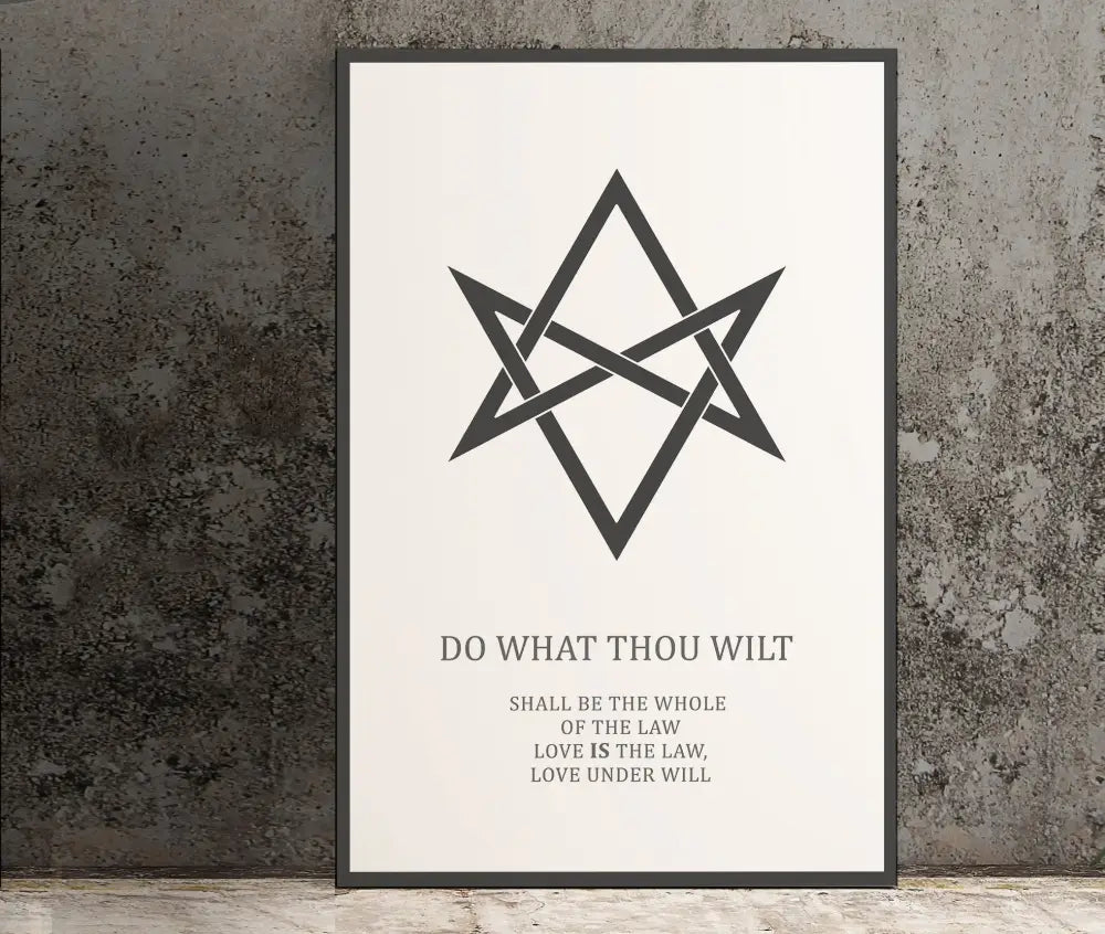 Do What Thou Wilt Thelema Poster Aleister Crowley Quote No Frame by My Store