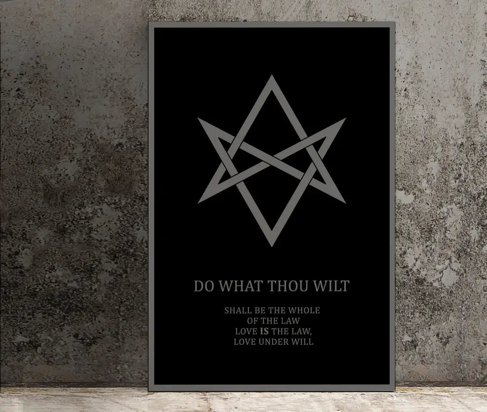 Do What Thou Wilt Thelema Poster Aleister Crowley Quote No Frame by My Store