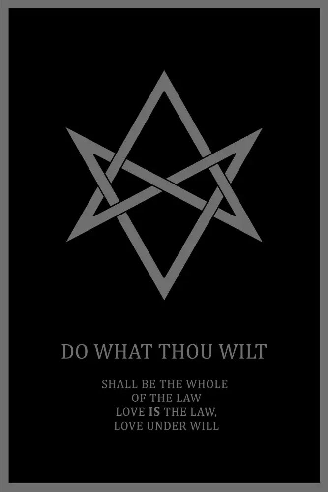 Do What Thou Wilt Thelema Poster Aleister Crowley Quote No Frame by My Store