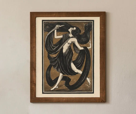Dream Dancer Art Nouveau Print With Draperies by My Store
