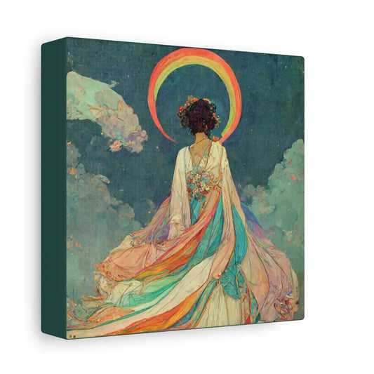 Dreamy Rainbow Canvas Art Print, Vibrant Wall Decor, Colorful Boho Decor, Gift for Art Lovers, Home Wall Art, Inspirational Artwork - DesignBohemian