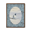 Blue Bird Painting - Vintage Print Illustration - Bird Lover Poster - Framed - DesignBohemian