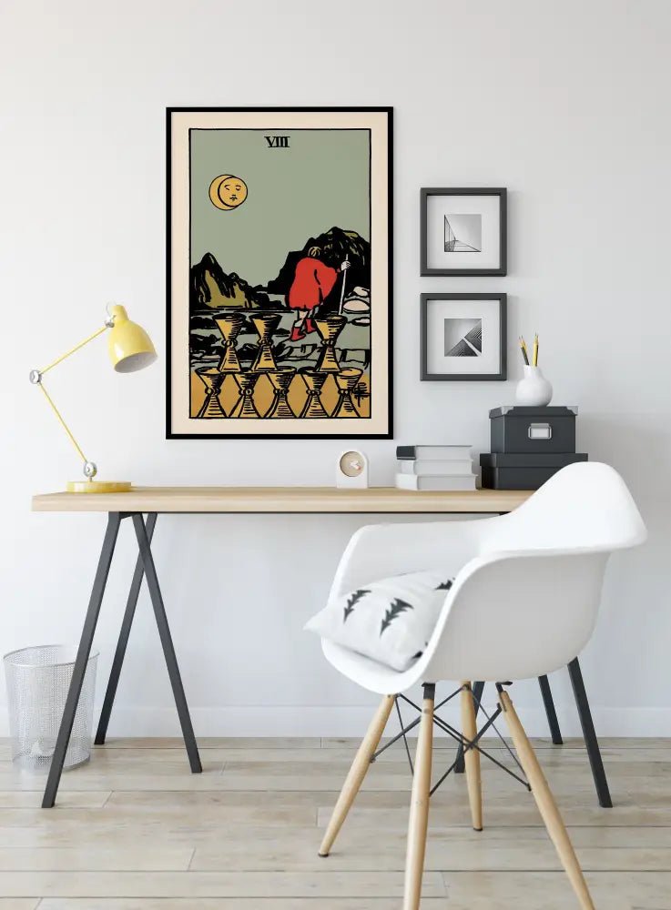 Eight Of Cups Tarot Card Print Poster - Limited Edition by My Store