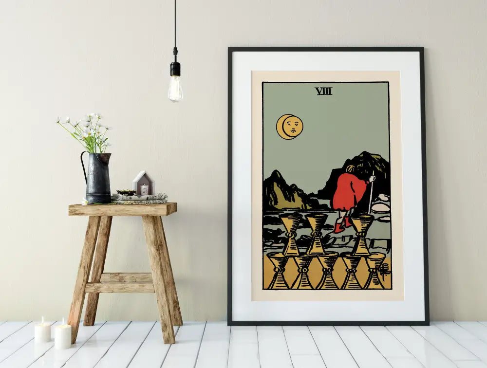 Eight Of Cups Tarot Card Print Poster - Limited Edition by My Store