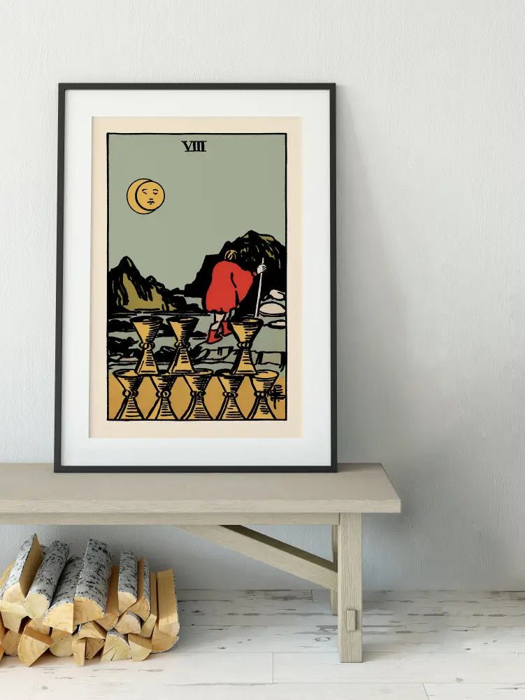 Eight Of Cups Tarot Card Print Poster - Limited Edition by My Store