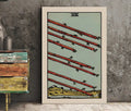 Eight Of Wands Tarot Card Print Unframed Poster by My Store