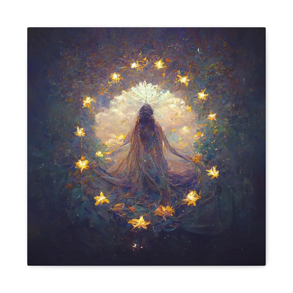 Enchanted Canvas Art, Magical Wall Decor, Ethereal Home Decoration, Starry Night Artwork, Mystical Living Room Accent - DesignBohemian