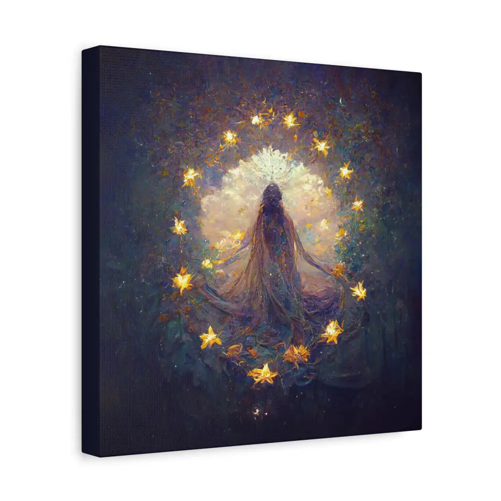 Enchanted Canvas Art, Magical Wall Decor, Ethereal Home Decoration, Starry Night Artwork, Mystical Living Room Accent - DesignBohemian