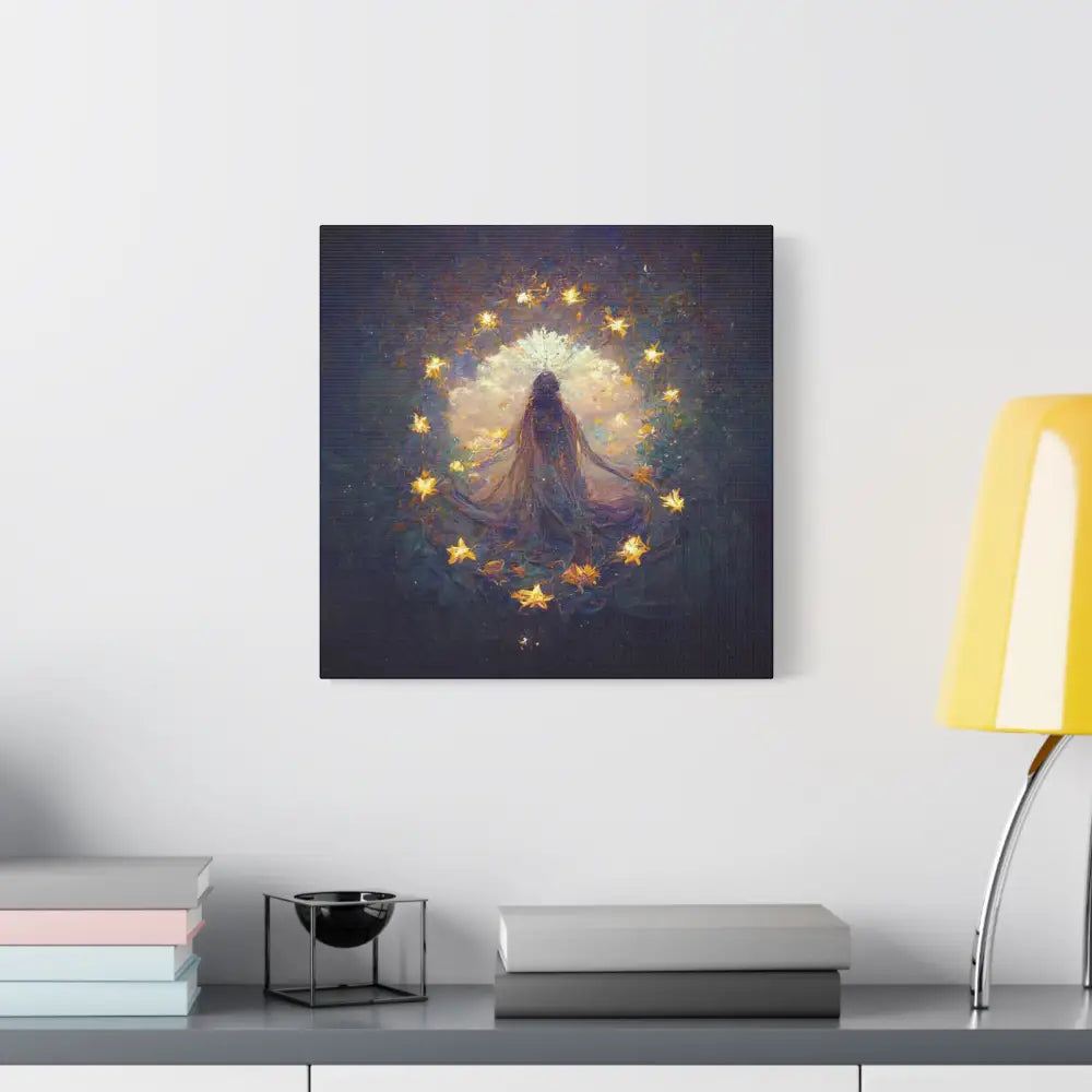 Enchanted Canvas Art, Magical Wall Decor, Ethereal Home Decoration, Starry Night Artwork, Mystical Living Room Accent - DesignBohemian