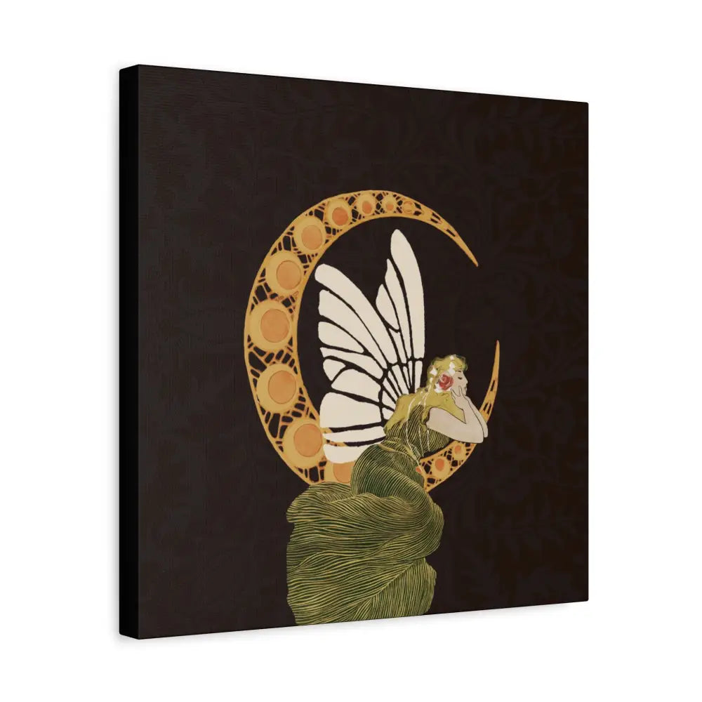 Enchanting Moonlit Fairy Canvas Art, Whimsical Home Decor, Fantasy Wall Art, Magical Gift for Nature Lovers, Boho Aesthetic - DesignBohemian