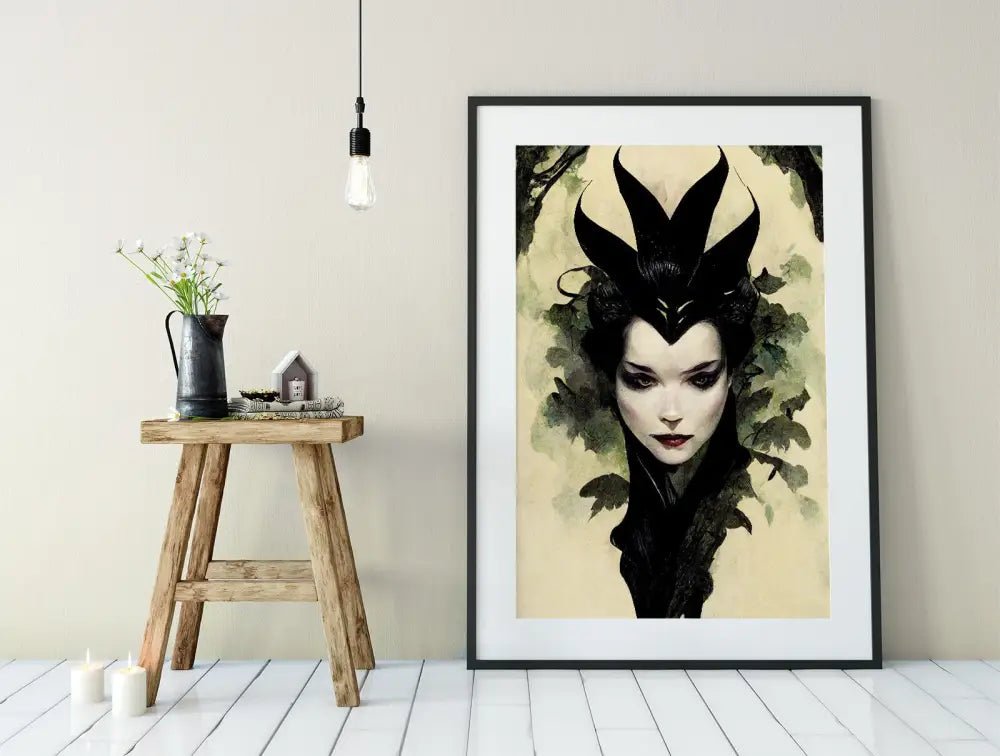Evil Queen Poster No Frame Goth Queen Print Wicked Witch Art by My Store