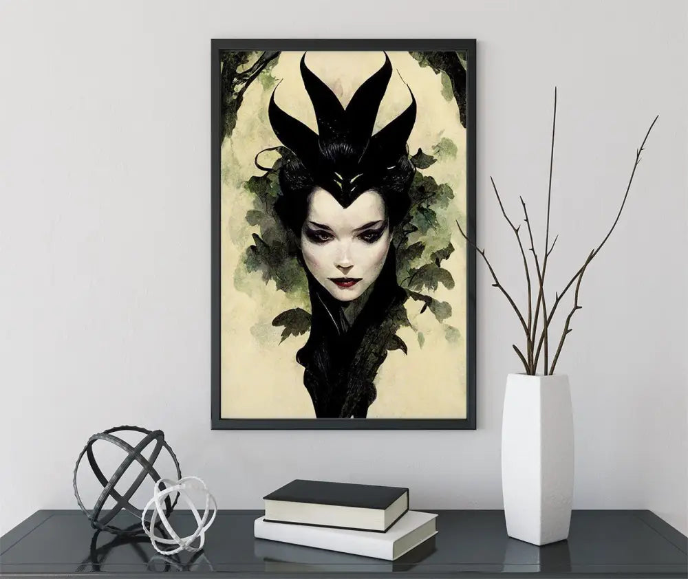 Evil Queen Poster No Frame Goth Queen Print Wicked Witch Art by My Store