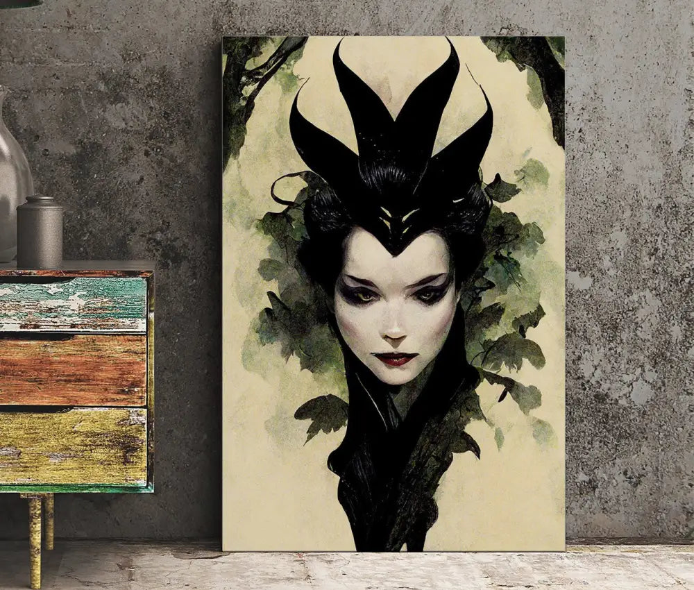 Evil Queen Poster No Frame Goth Queen Print Wicked Witch Art by My Store