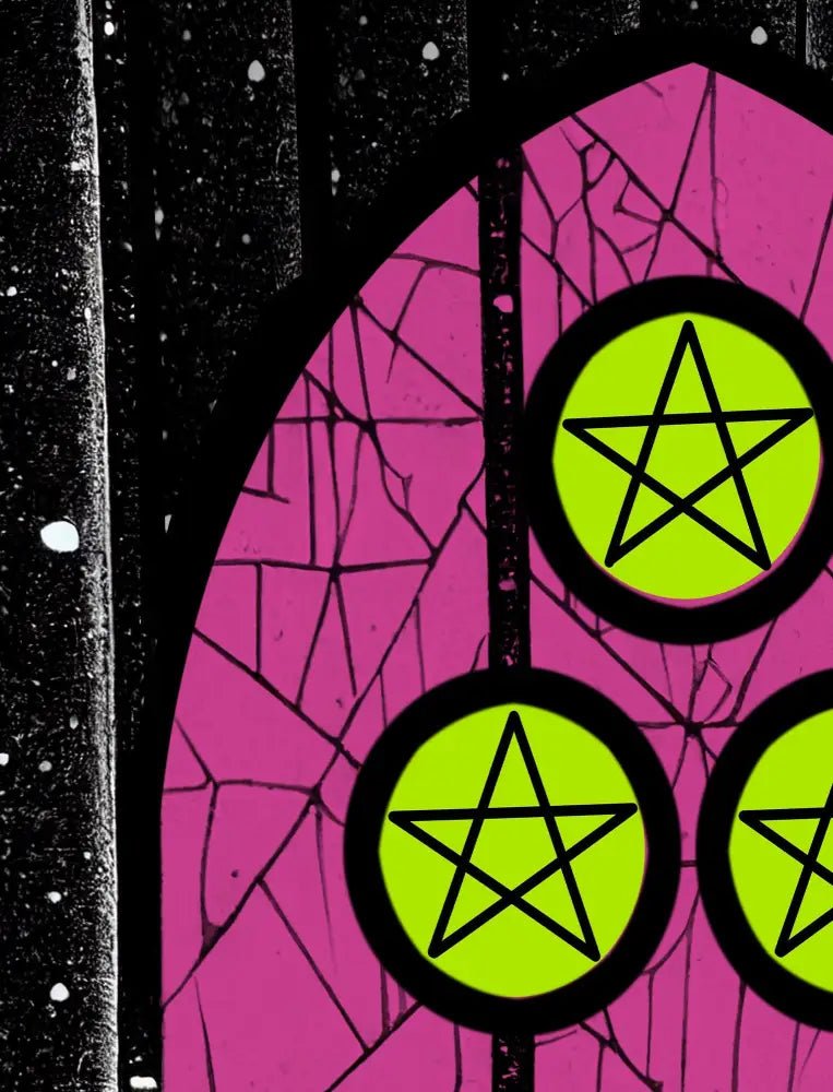 Five Of Pentacles Tarot Card Print By Green Menagerie Tarot Kickstarter Edition Poster by My Store