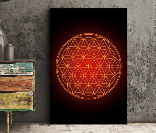 Flower of Life Sacred Geometry Unframed Print Poster Art for Harmonious Home and Office Decorations by My Store