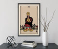 Four Of Pentacles Tarot Card Print No Frame Poster Wall Art For Home Decor Unframed Premium by My Store