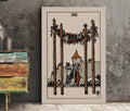 Four of Wands Tarot Card Print Natural Vibe Poster No Frame Elegant Wall Art for Tarot Lovers by My Store