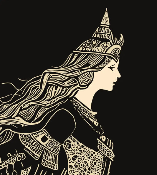 Freya Goddess Cat Poster Hand Drawn Art No Frame Witchy Wall Decor For Modern Boho Home Decor by My Store