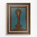 Goddess Art Nouveau Poster: Blue and Beige Bohemian Print by DesignBohemian