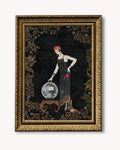 Goddess Print Deco Art Nouveau Poster Red Black Gold Fortune Teller by My Store