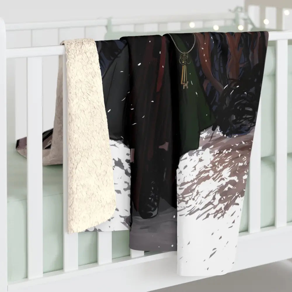 Gothic Witchcraft Sherpa Fleece Blanket | Cozy Gift for Halloween, Home Decor, Supernatural Vibe, Witchy Aesthetic, Winter Essentials - DesignBohemian