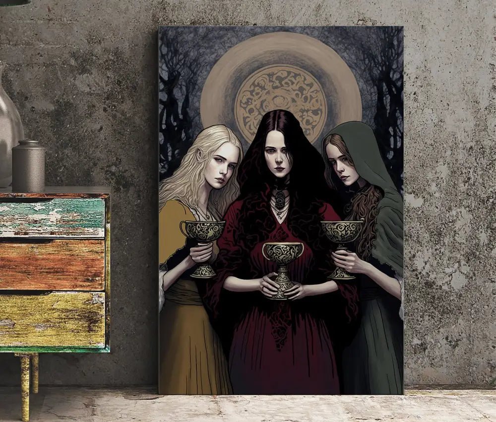 Hand Painted Hecate Moon Goddess Poster Wiccan Print No Frame for Sacred Space and Home Altar Decor by My Store