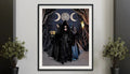 Hecate Moon Goddess Poster Painted Wiccan Tapestry by My Store