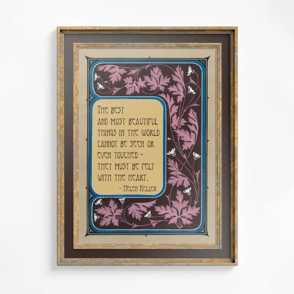 Helen Keller Quote Poem Print The Best Things Art Bohemian Decor by My Store