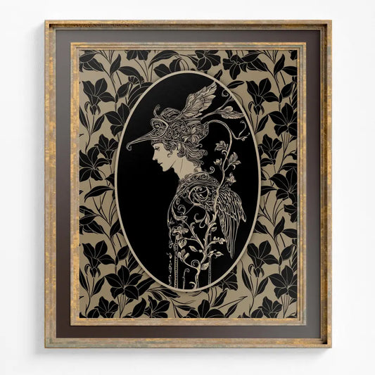 Hermes Greek God Print Mercury Roman God Illustration No Frame by My Store