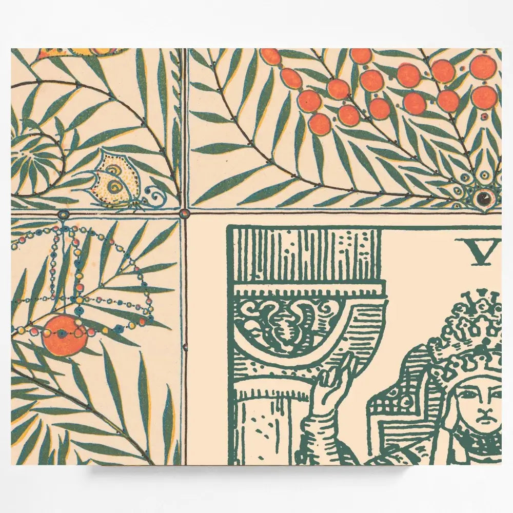 Hierophant Tarot Card Print Vintage Nouveau Shabby Chic On Premium Archival Matte Paper 230gsm by DesignBohemian