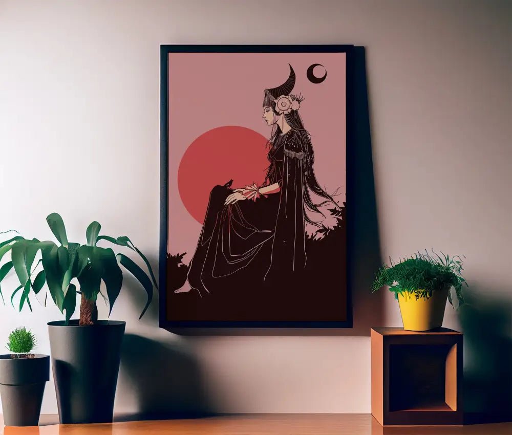 High Priestess Persephone Queen of the Underworld Poster No Frame Tarot Art Print by My Store