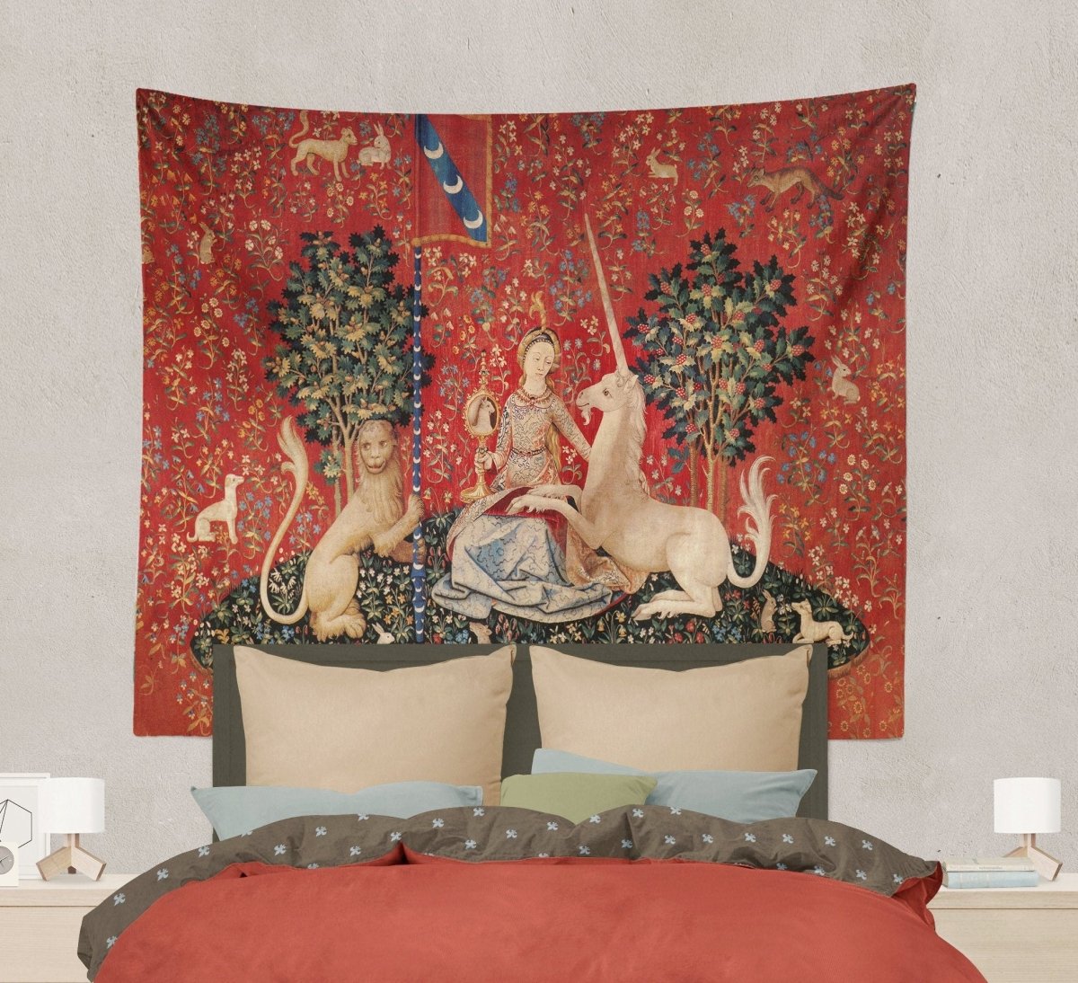 Lady With Unicorn Tapestry - Seeing Sight (Printed)