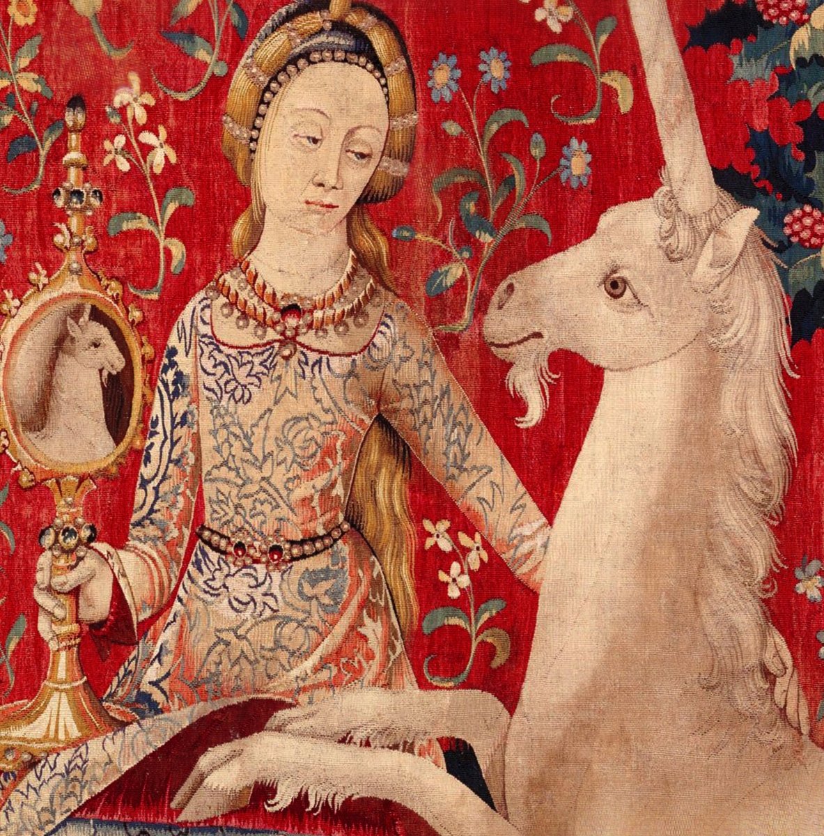 Lady With Unicorn Tapestry - Seeing Sight (Printed)