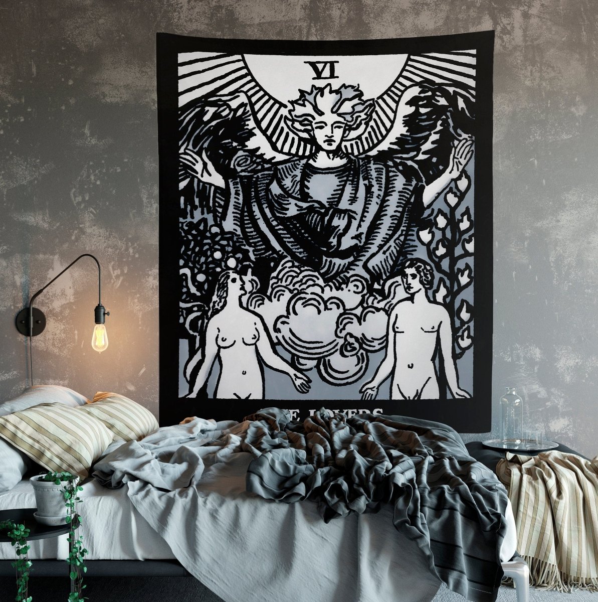 The Lovers Tarot Card Tapestry – Rider Waite Design