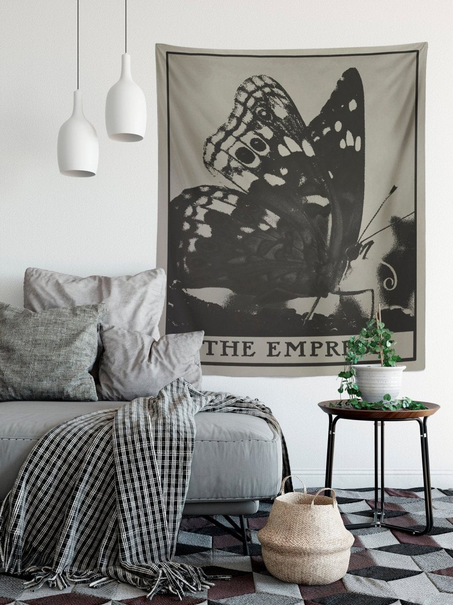 Empress Butterfly Tarot Card Tapestry - Lightweight Polyester