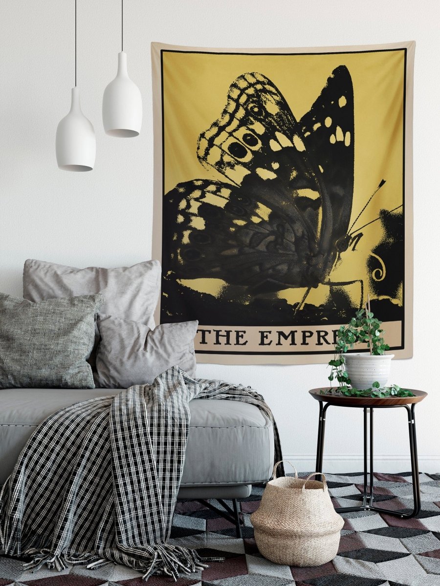 Empress Butterfly Tarot Card Tapestry - Vivid Colors
