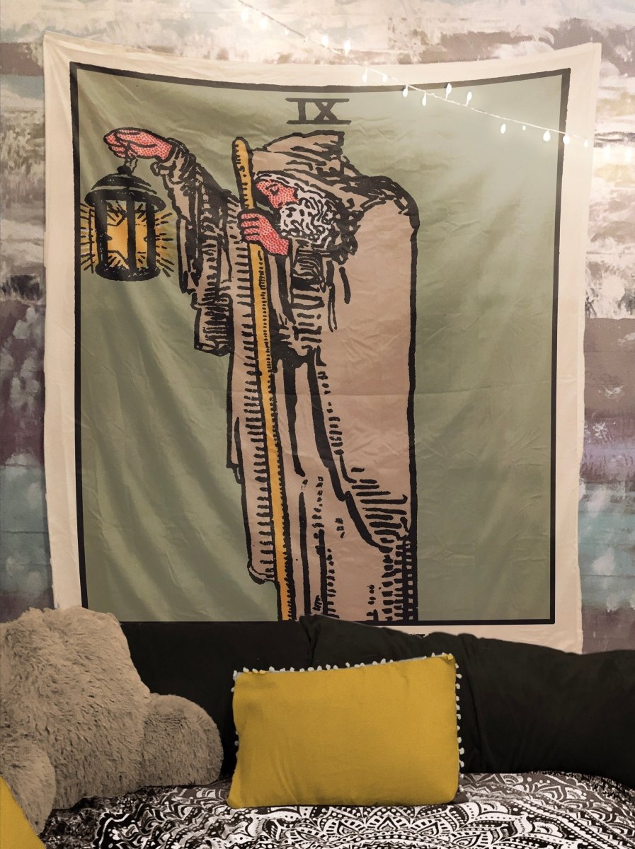 The Hermit Tarot Card Tapestry - Rider Waite Smith Design