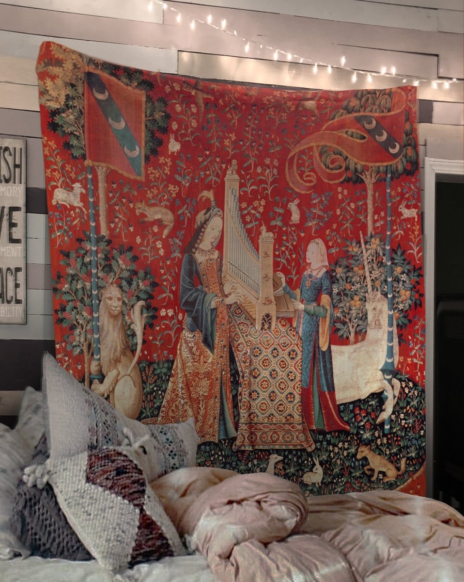 Lady With Unicorn Tapestry - Sound Hearing (Printed)