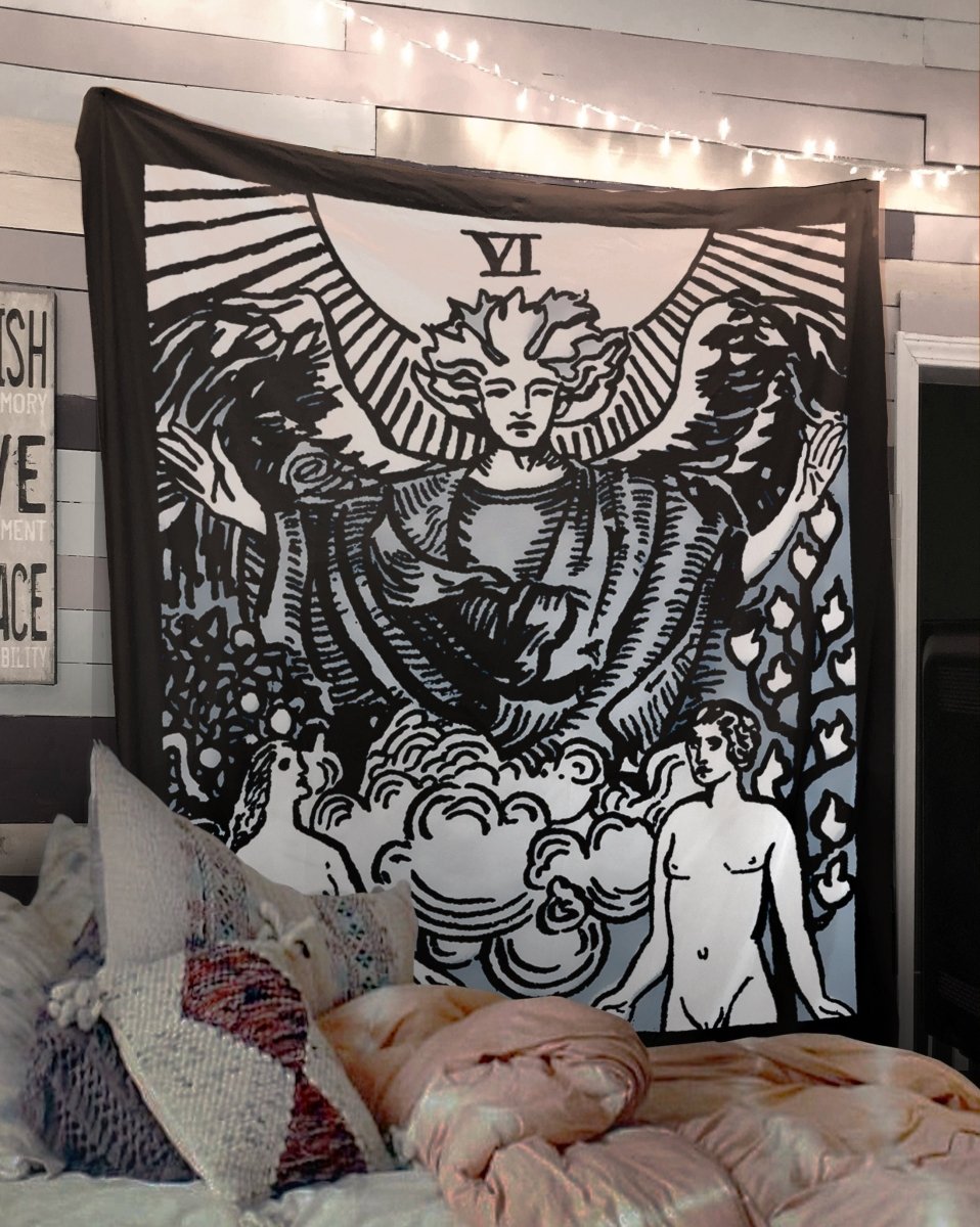 The Lovers Tarot Card Tapestry – Rider Waite Design