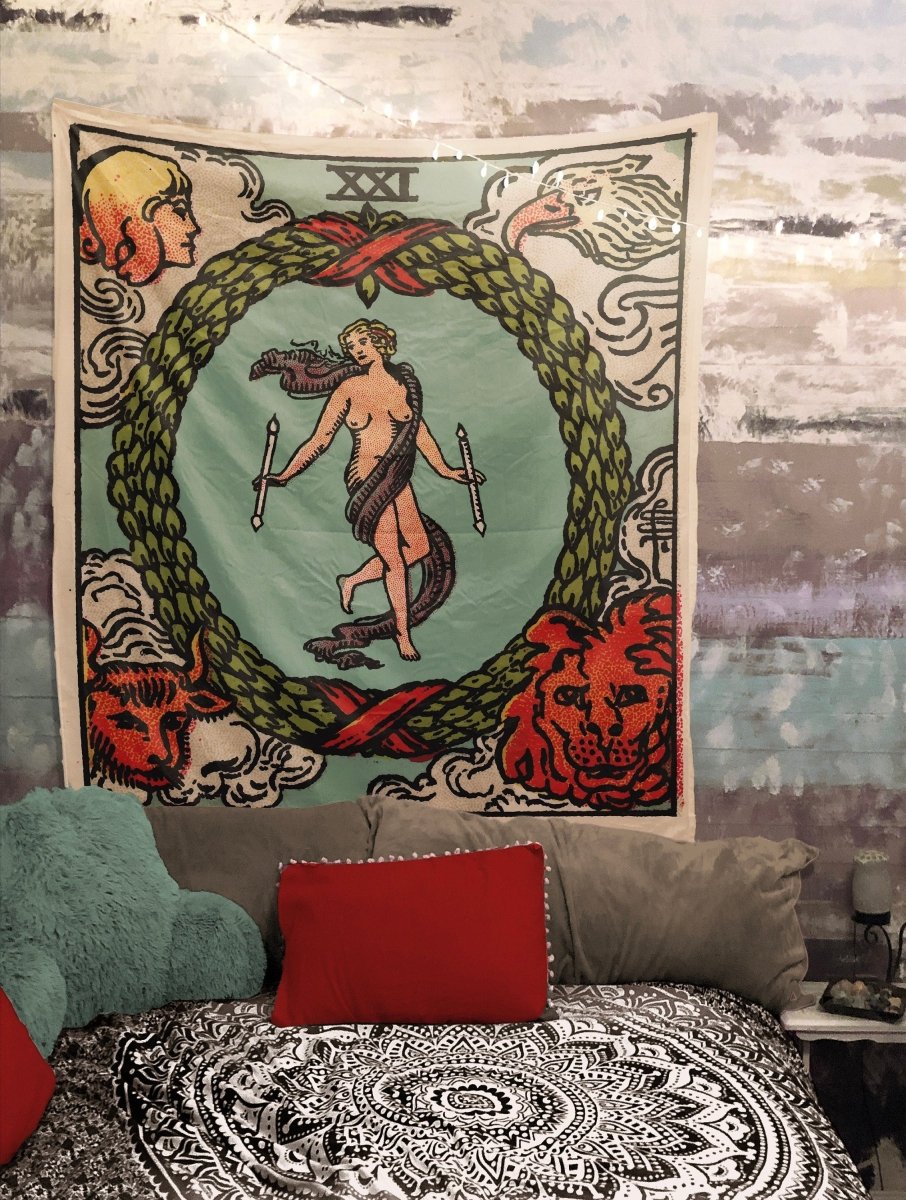 The World Tarot Card Tapestry - Rider Waite Smith Deck