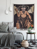 Devil Tarot Card Tapestry - Rider Waite Imagery