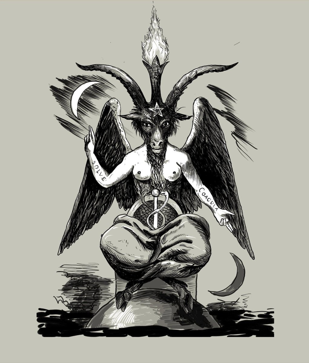 Baphomet Eliphas Lévi Occult Art Tapestry "As Above So Below." - By Printagrams