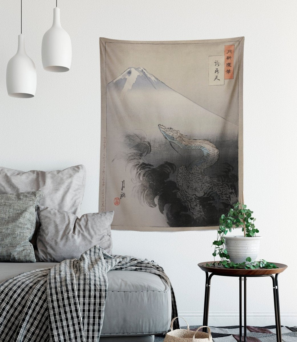 Japanese Dragon Tapestry – Ogata Gekko Art, Ryu Sho Ten