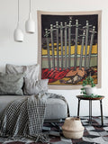 Ten of Swords Tapestry - Rider Waite Tarot Card Wall Decor