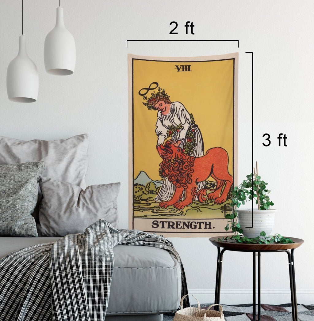 Strength Tarot Card Tapestry - Rider Waite Deck Art