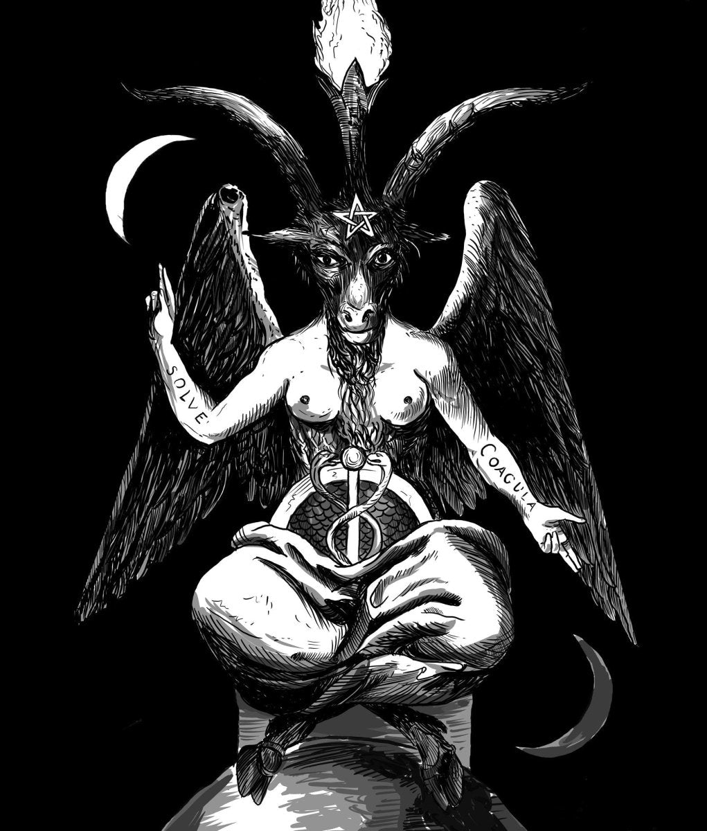 Baphomet Eliphas Lévi Occult Art Tapestry "As Above So Below." - By Printagrams