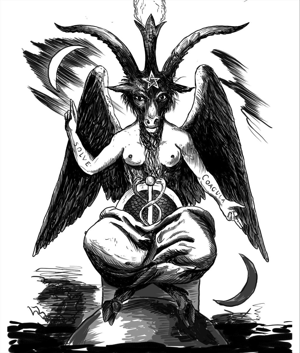 Baphomet Eliphas Lévi Occult Art Tapestry "As Above So Below." - By Printagrams