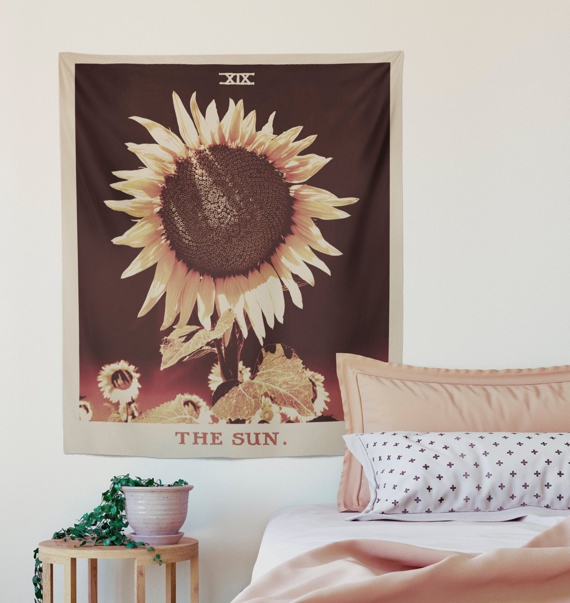 The Sun Tarot Card Tapestry - The Sunflower Tapestry